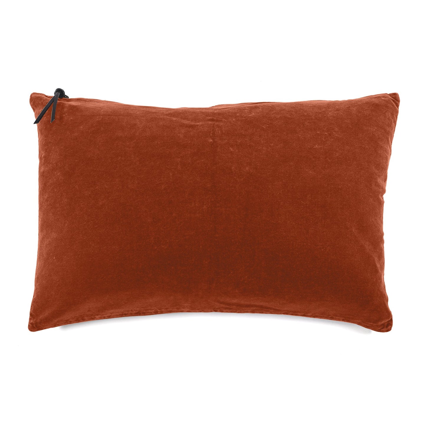 Funda De Cojín 60X40 · Terciopelo Lavado · Color Naranja Oscuro - Lo de Manuela