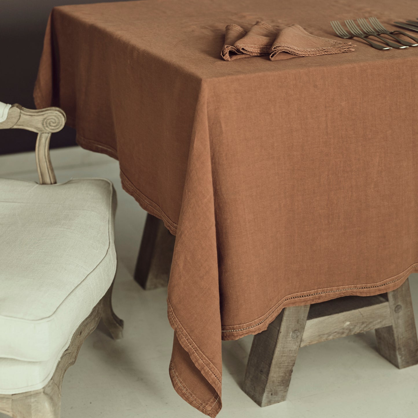 Mantel · Puro Lino Lavado · Terracota