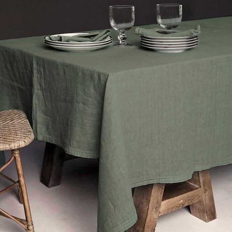 Mantel · Puro Lino Lavado · Verde Acacia