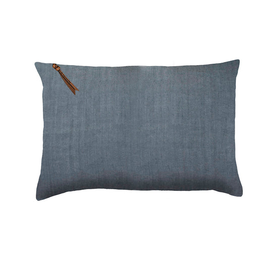 Funda De Cojín · Puro Lino Lavado · Azul Medianoche