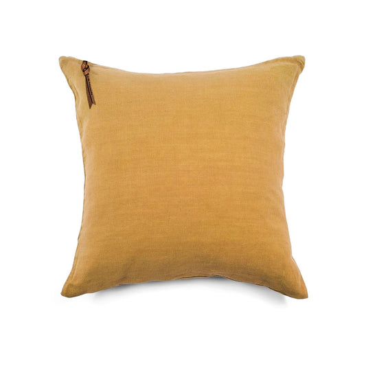 Funda De Cojín · Puro Lino Lavado · Mostaza