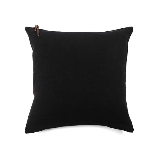 Funda De Cojín · Puro Lino Lavado · Negro