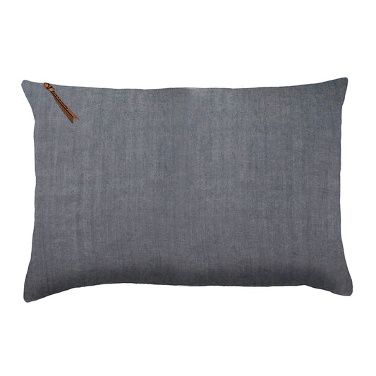 Funda De Cojín · Puro Lino Lavado · Azul Piedra