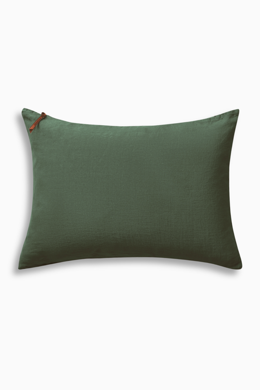 Funda De Cojín · Puro Lino Lavado · Verde Acacia