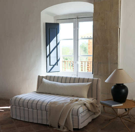 Sofá rayas · Puro Lino lavado · Lucian