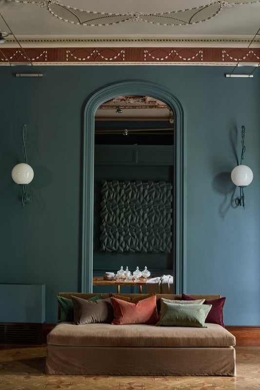 Sofá · Terciopelo · Pardo