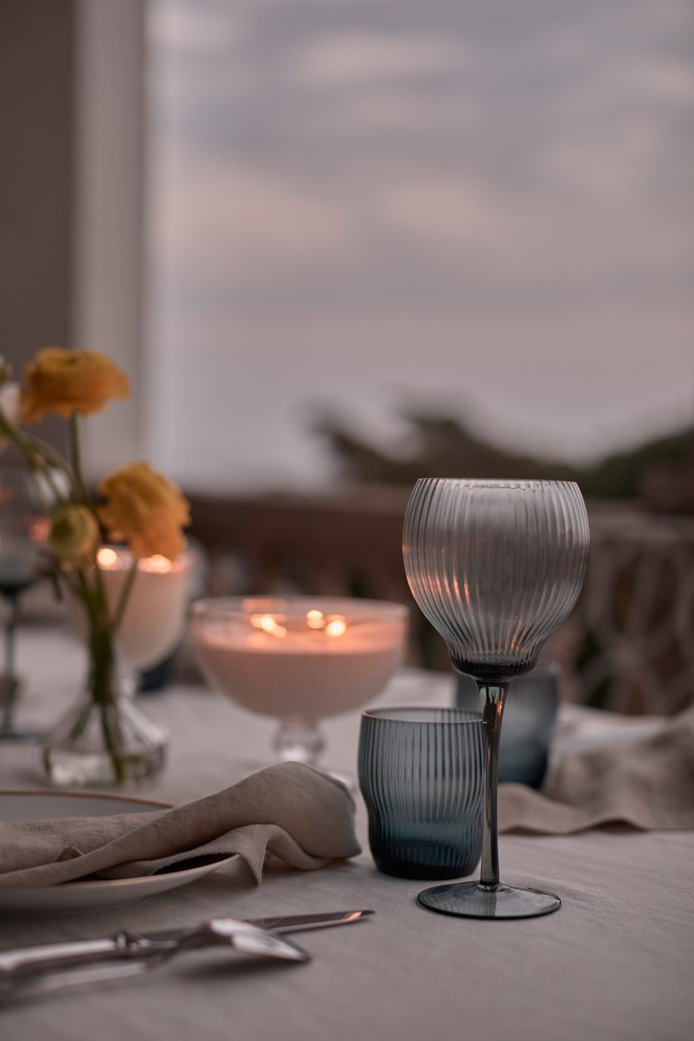 Copa/Vaso · Vidrio · Azul · Clara · Set 6 ud
