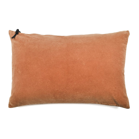 Funda De Cojín 60X40 · Terciopelo Lavado · Color Salmón - Lo de Manuela