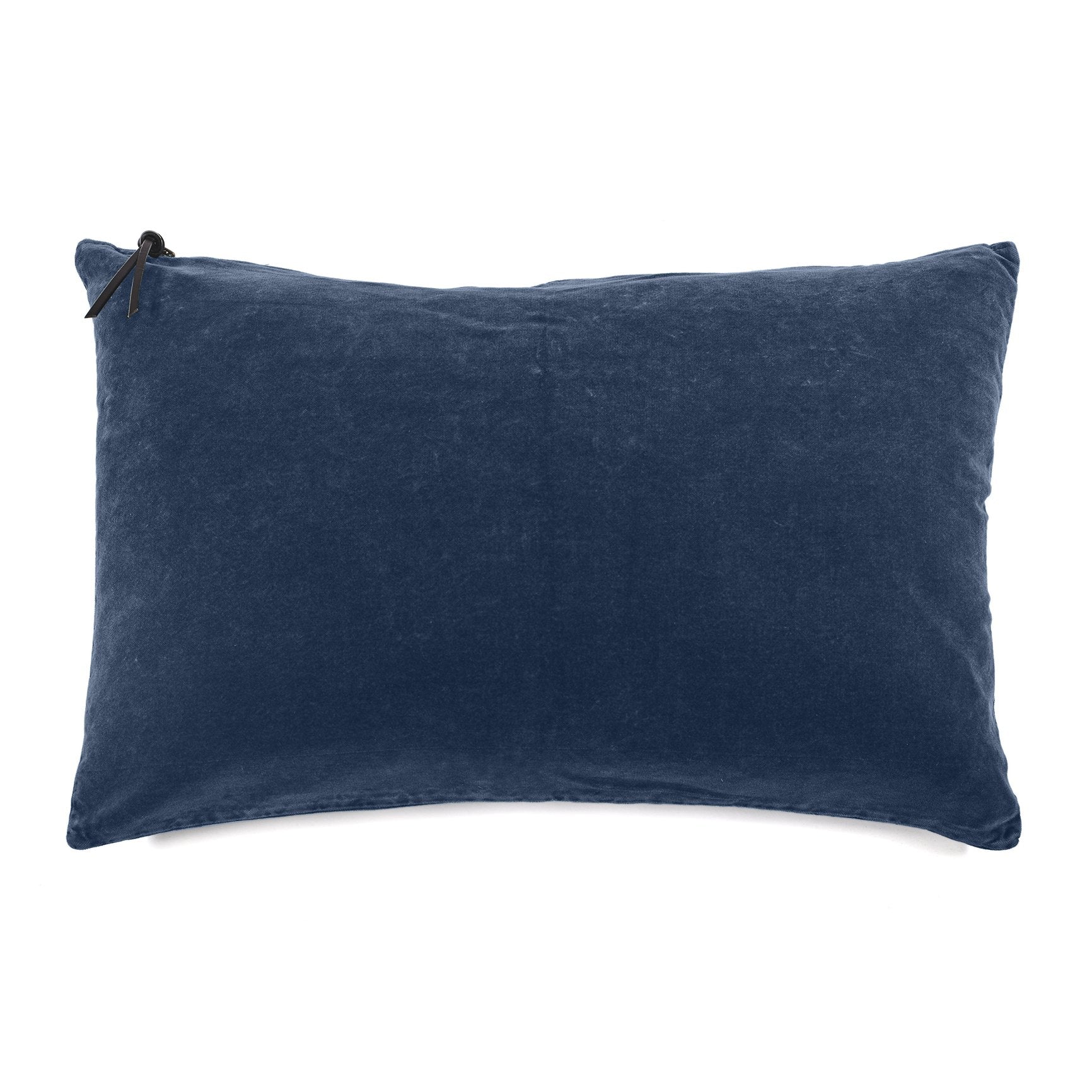 Funda De Cojín 60X40 · Terciopelo Lavado · Color Azul Petróleo - Lo de Manuela
