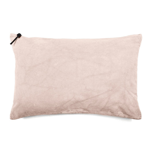 Funda De Cojín 60X40 · Terciopelo Lavado · Color Rosa Palo - Lo de Manuela