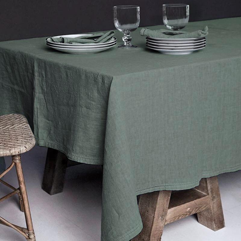 Mantel · Puro Lino Lavado · Verde Inglés