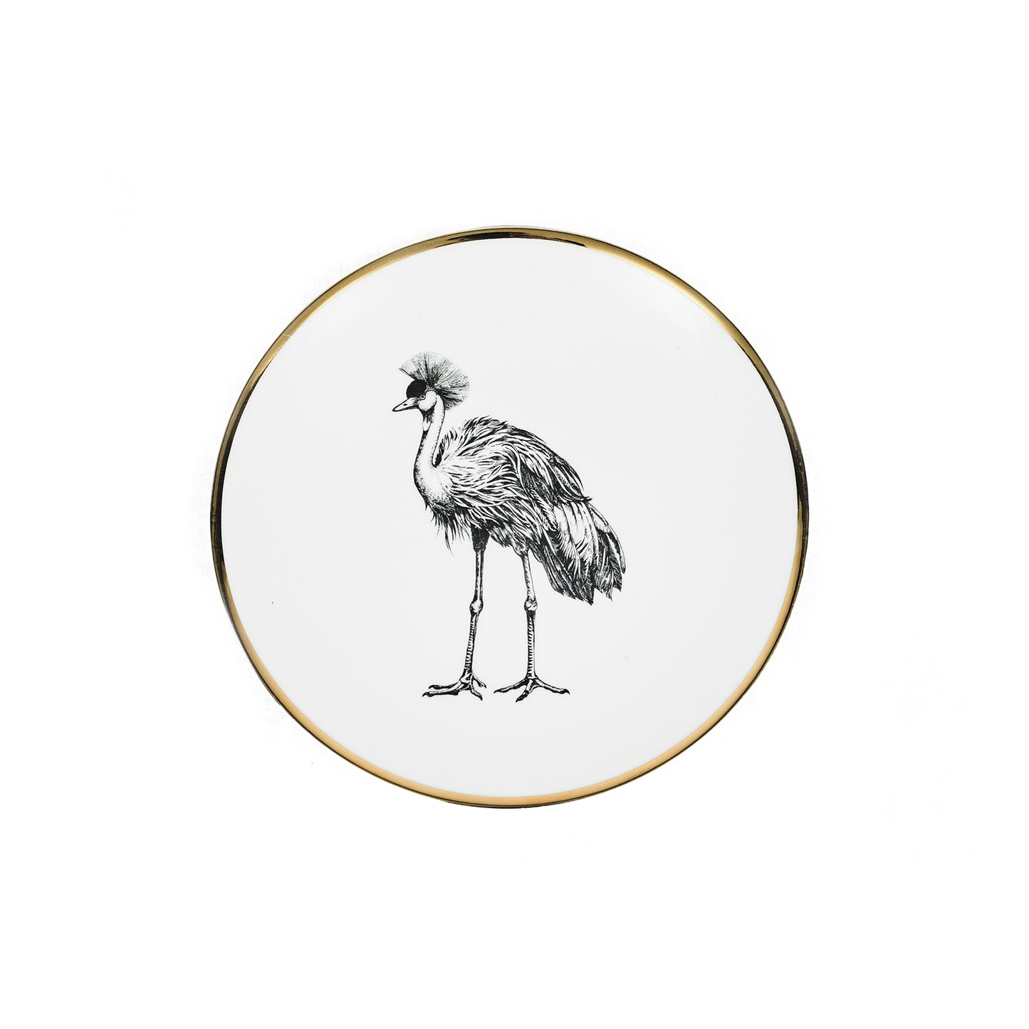 Plato de postre · Porcelana de Limoges · Diseño grulla