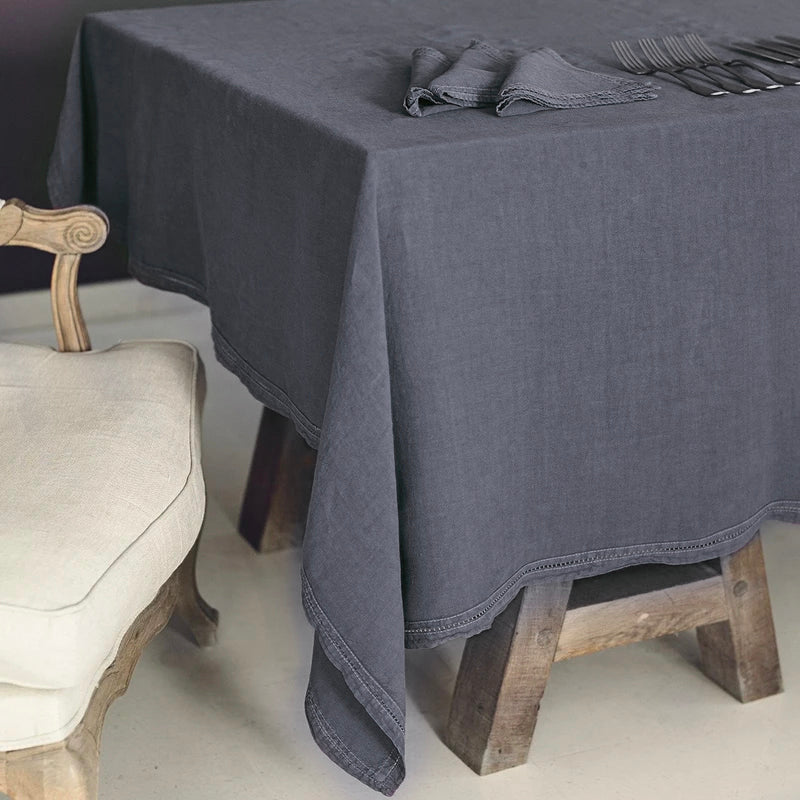 Mantel · Puro Lino Lavado · Azul Piedra