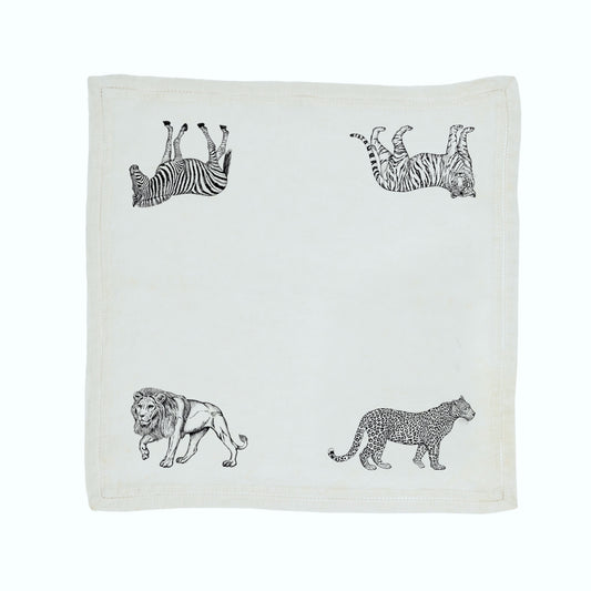 Servilleta Estampada · Puro Lino Lavado · Diseño Serengeti