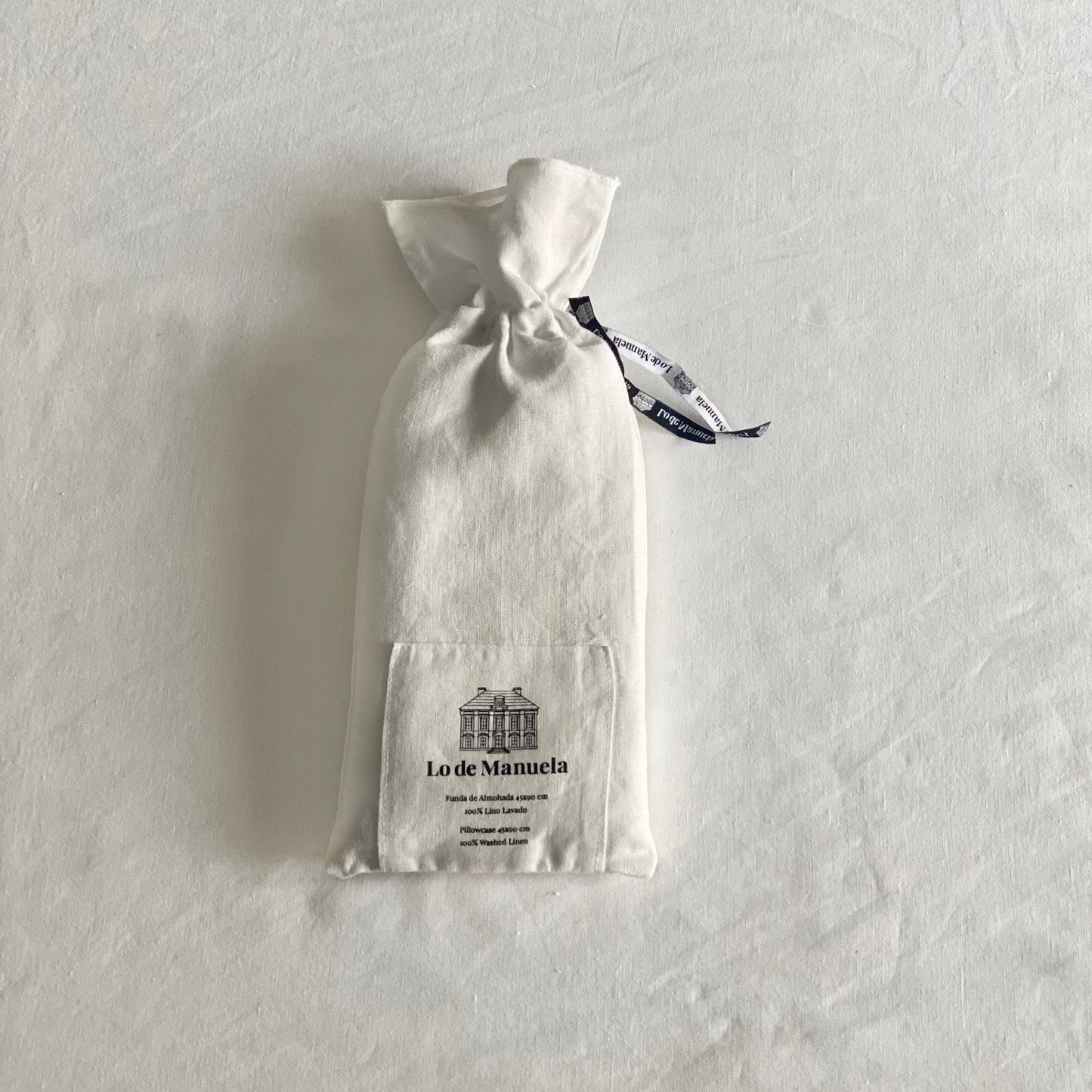 Funda de Almohada · Puro Lino Lavado · Color Marfil